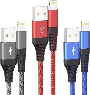 iPhone Charger,3Pack 6FT/1.8M MFi Certified Lightning Cable Fast Charging | USB to iPhone Charger Cable Compatible with iPhone 14 13 12 11 Pro Max XS XR X 8 7 6 Plus 5 SE