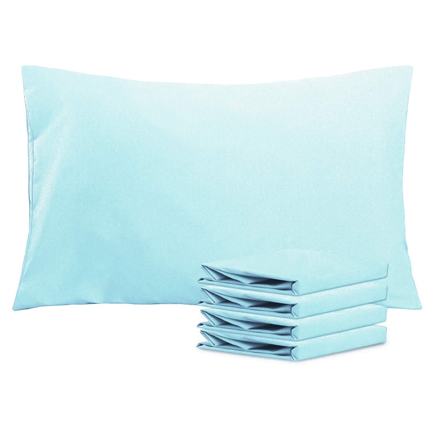 NTBAY Queen Pillowcase Set - 4 Pack Brushed Microfiber 20x30 Pillowcases - Soft,