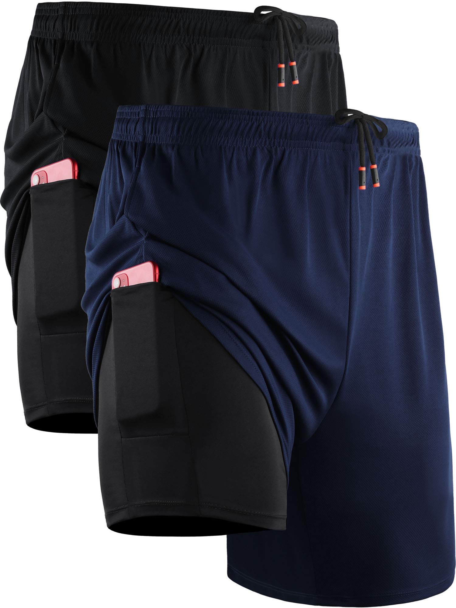 Neleus Men's Lightweight Workout Athletic Shorts with Pockets