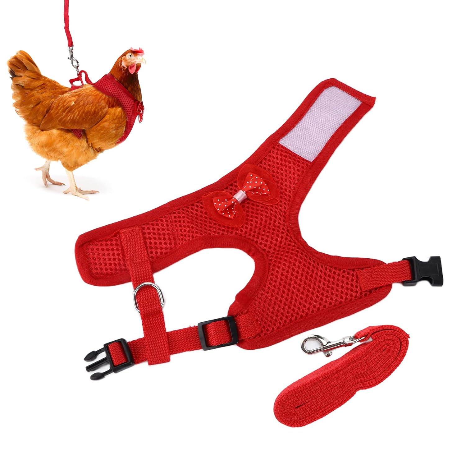 Rooster Leash with Adjustable Pulling Rope,Comfortable Breathable Chicken Leash 