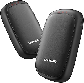 Bearwind Electric Hand Warmers Rechargeable, 2 Pack Magnetic Design | Reusable Pocket Warmers, 3 Levels Heating, Winter Gifts for Women and Men, Stocking Stuffers for Golf Hunting Hiking Outdoor