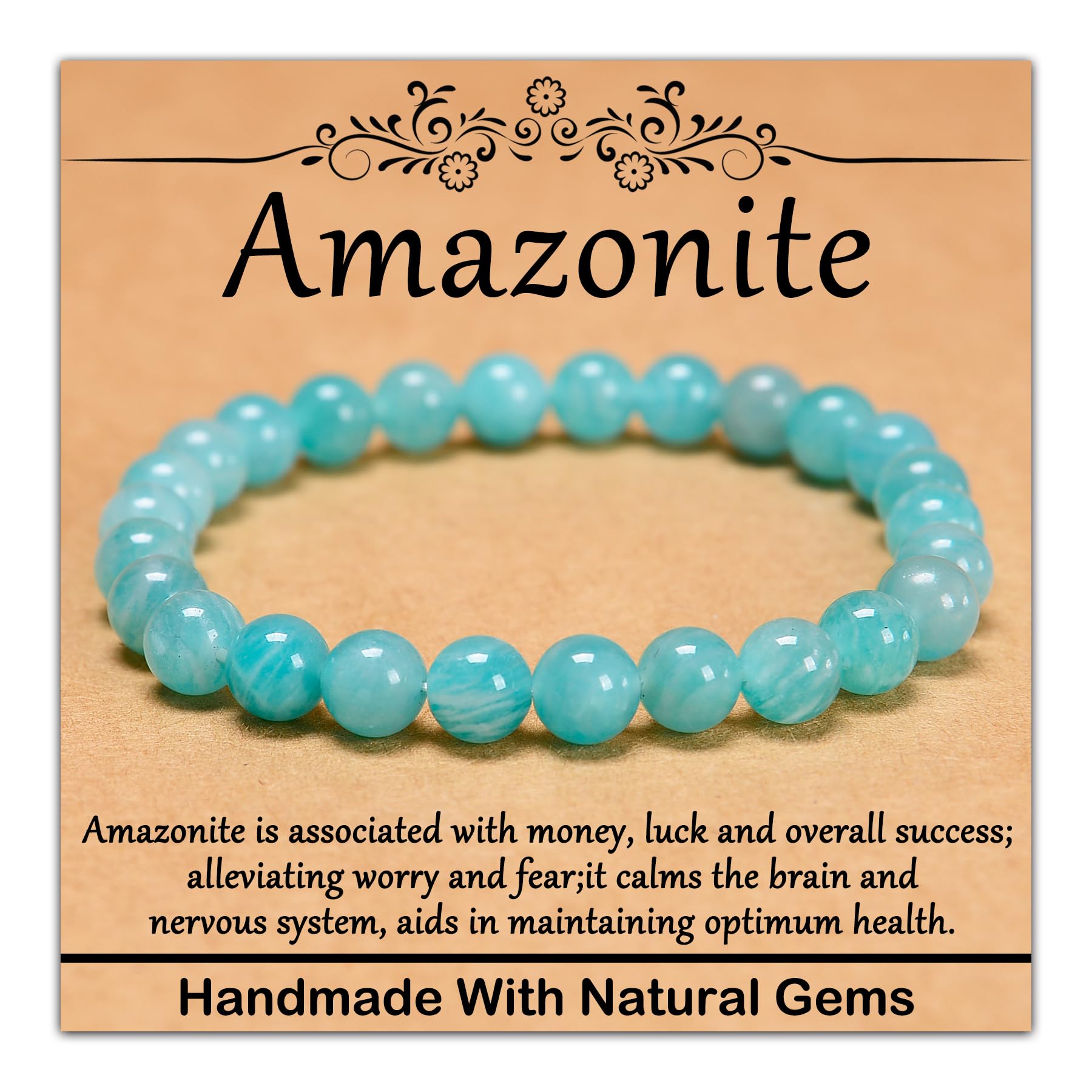 CHCCOYE Natural Healing Gemstone Bracelet Handmade Yoga Stretch Elastic Bracelet