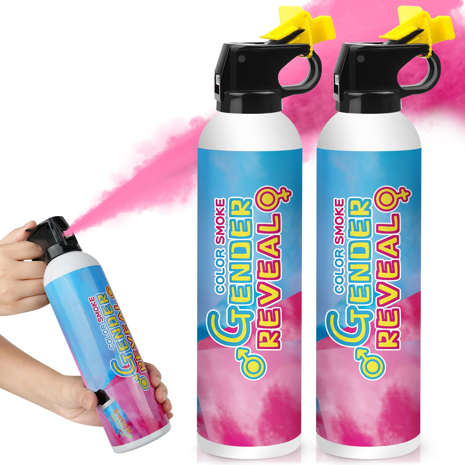 Merear Gender Reveal Fire Extinguisher 2 Packs, Gender Reveal Ideas, Baby Girl R
