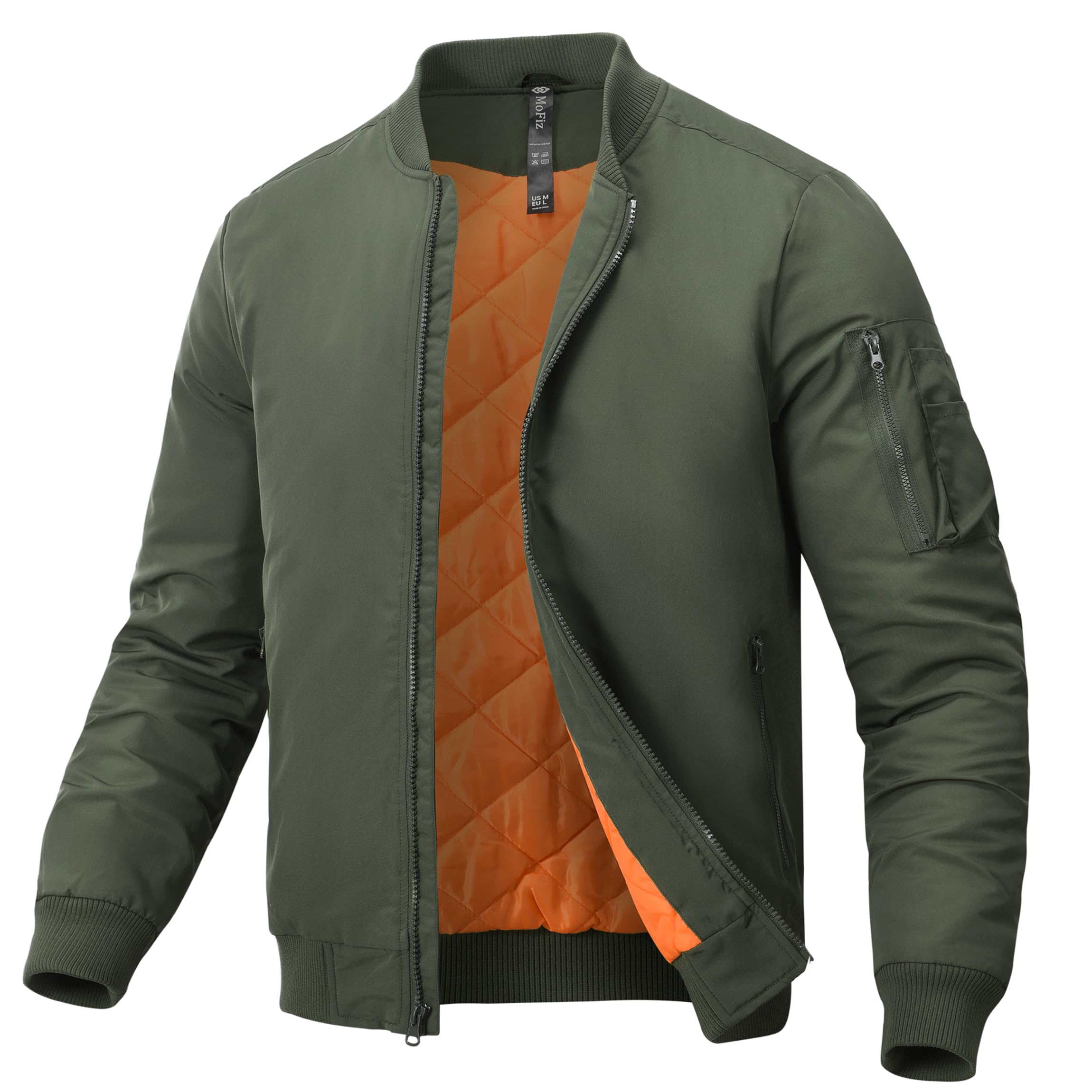MoFiz Bomberjacke Herren Warm Gepolsterte Übergangsjacke
