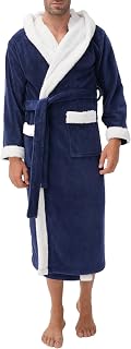 DAVID ARCHY Mens Soft Fleece Long Bath Robe