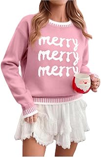 メリークリスマスセーター 女性用 Xmas アグリークリスマス ニットセーター