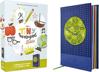 NIrV, Tiny Theologians Bible, Leathersoft over Board, Blue, Comfort Print: A Beginner’s Guide to the Bible – for Kids