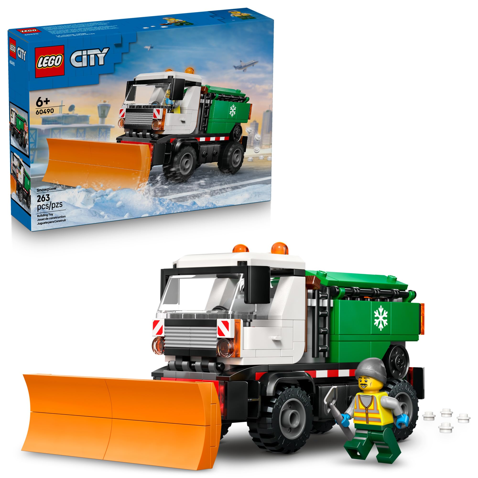 LEGO City Snowplow 60490 | Building Toys for Boys & Girls, Ages 6+, Toy Truck w/