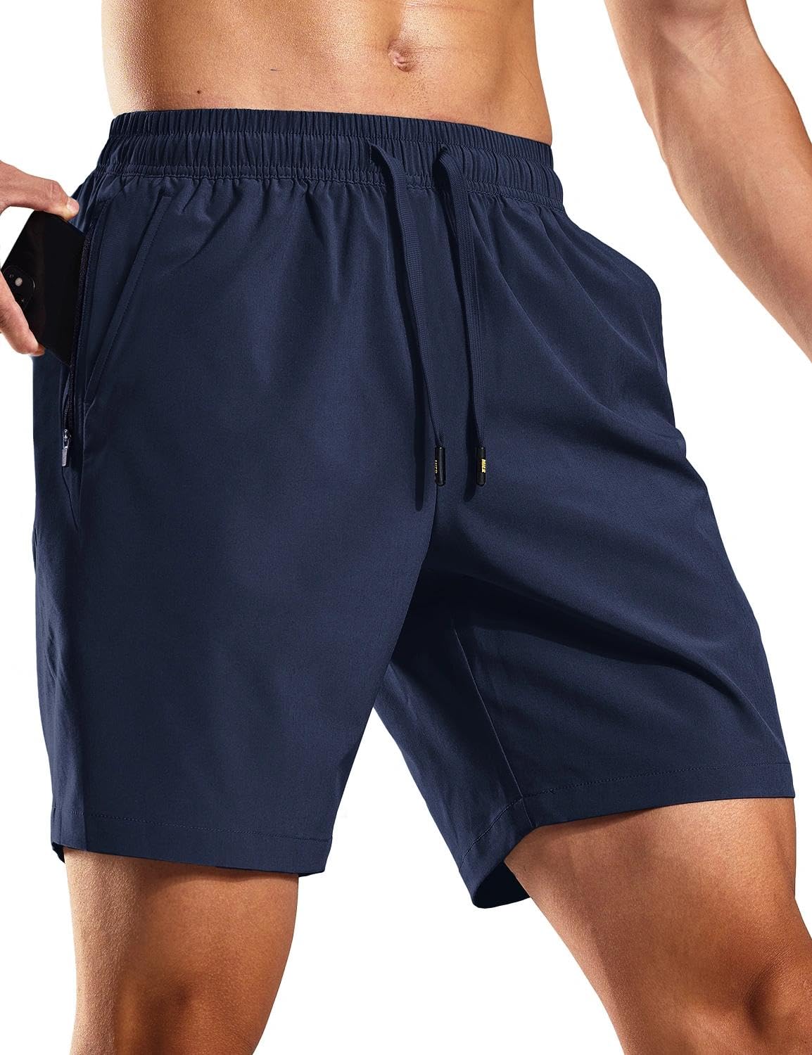 MIER Men's Athletic Workout Shorts 7 Inch Quick-Dry Running Gym Shorts