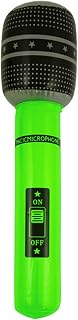 HENBRANDT Single Inflatable Microphone 40cm Blow Up Mics Rock Star Pop Star Toys Fancy Dress Accessory Hen Party Accessories Summer Fun Pool Party Photo Booth Props Party Bag Fillers Boys and Girls