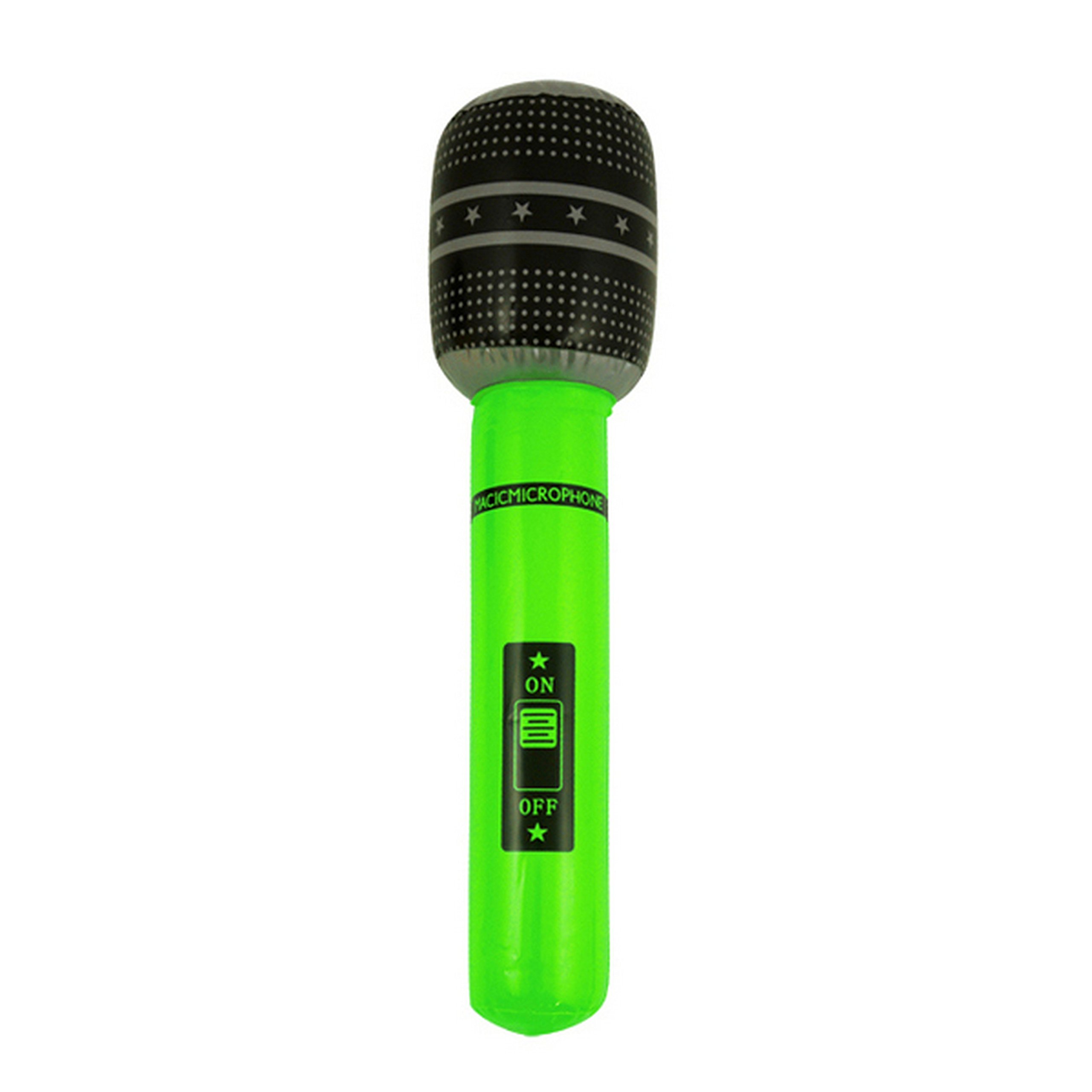 HENBRANDT Single Inflatable Microphone 40cm Blow Up Mics Rock Star Pop Star Toys