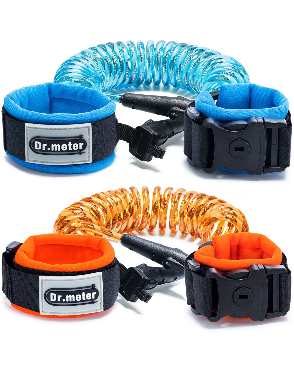 Dr.meter Toddler Leash, 2 Pack Safety Anti Lost Wrist Link with Key Lock | 8.2ft