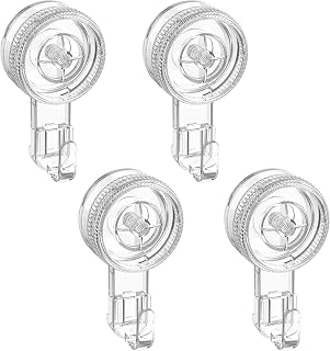 Luxear Suction Hooks 2 Packs, Heavy Duty 5KG Suction Cup Hooks Transparent