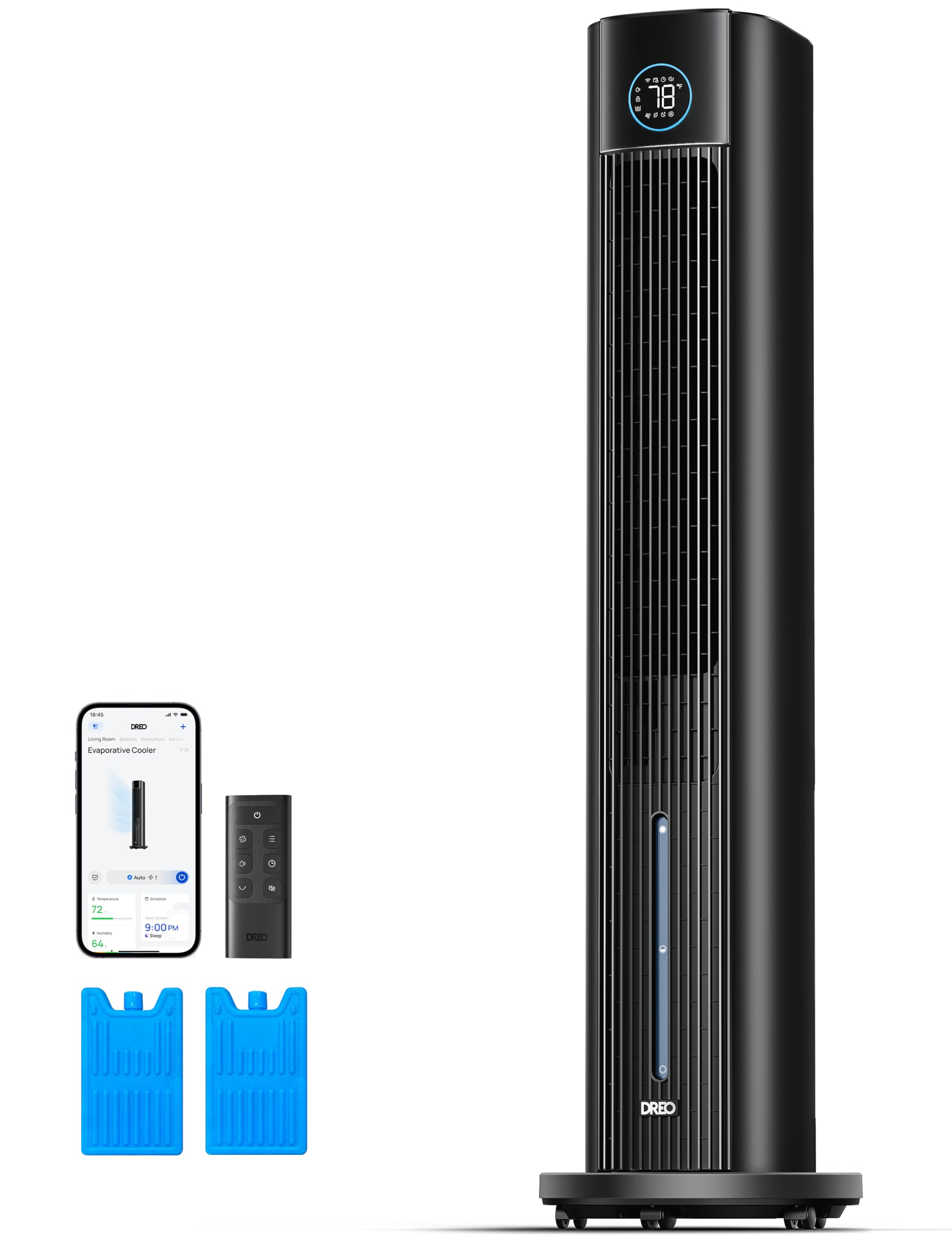 DREO Evaporative Air Swamp Cooler, 43" Cooling Fans that Blow Cold Air | 2026 Up