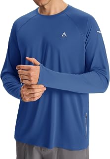 Men’s Sun Protection Shirts UPF 50+ Long Sleeve UV Shirt Rash Guard for Men Quick Dry Swim Fishing Beach Athletic
