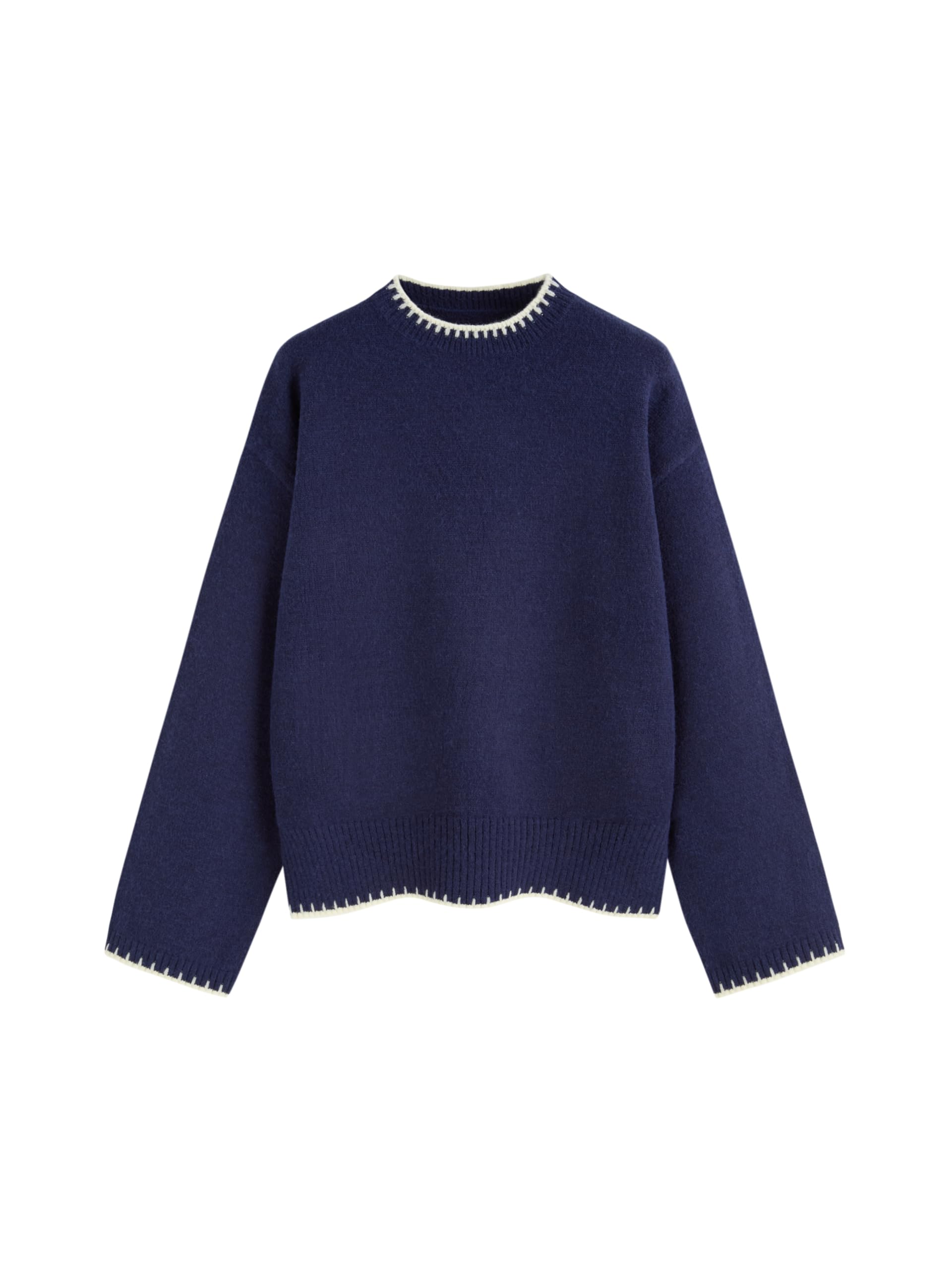 CIDER Womens Sweater Long Sleeve Split Hem Color Block Crew Neck Tops Fall Outfi