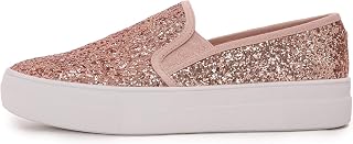 Feversole Women's Fashion Sparkle Platform Rhinestone Party Holiday Wedding Sneakers