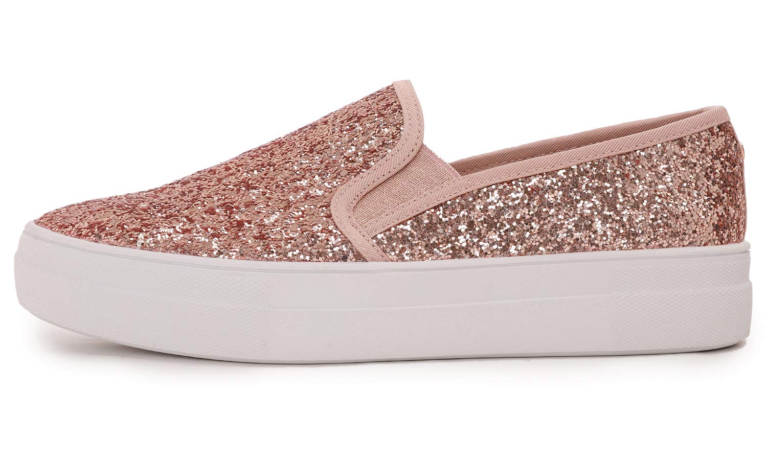 Feversole Women's Fashion Sparkle Platform Rhinestone Party Holiday Wedding Snea