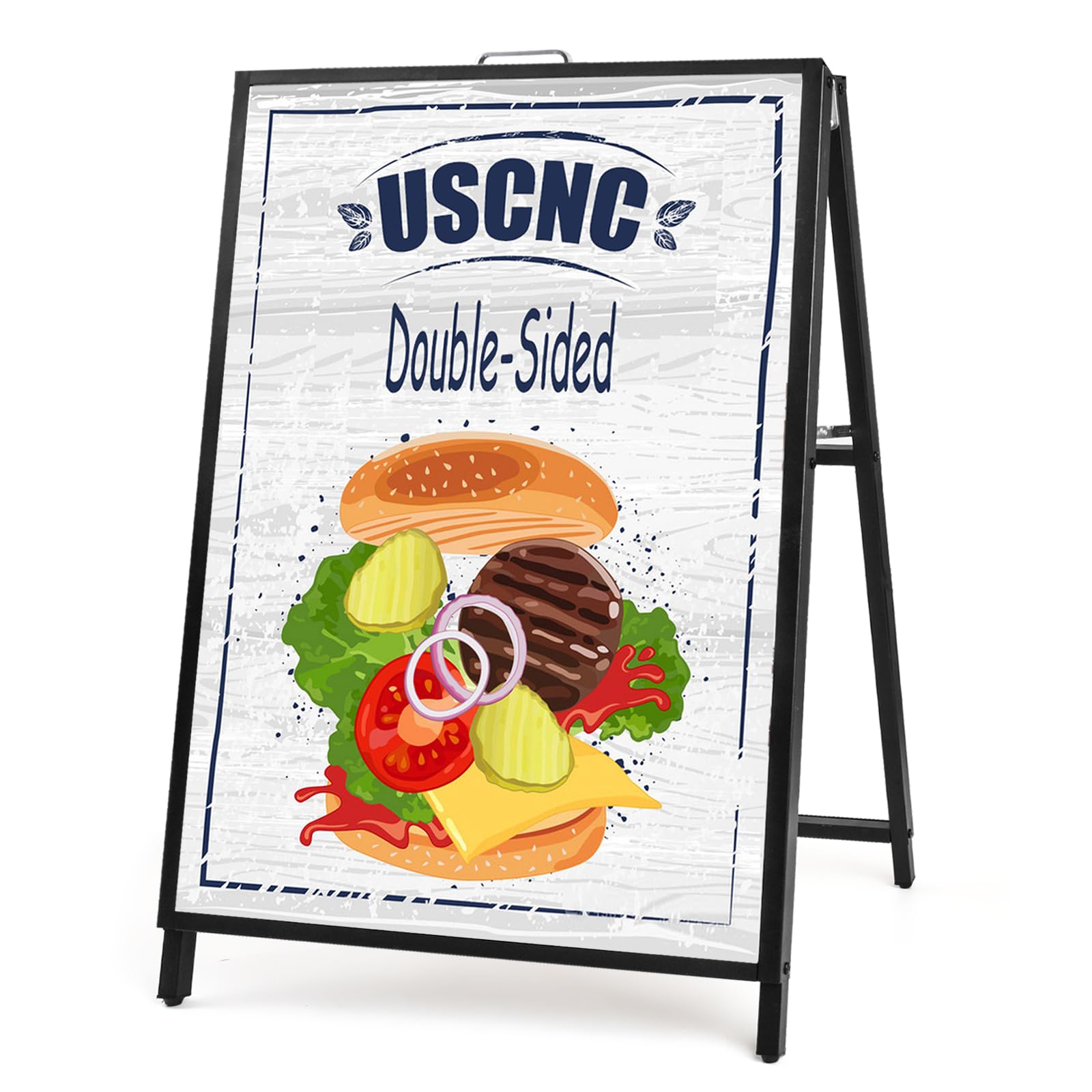 Heavy Duty A-Frame Sidewalk Sign 24 x 36 Inch, Portable Double-Sided Sandwich Bo