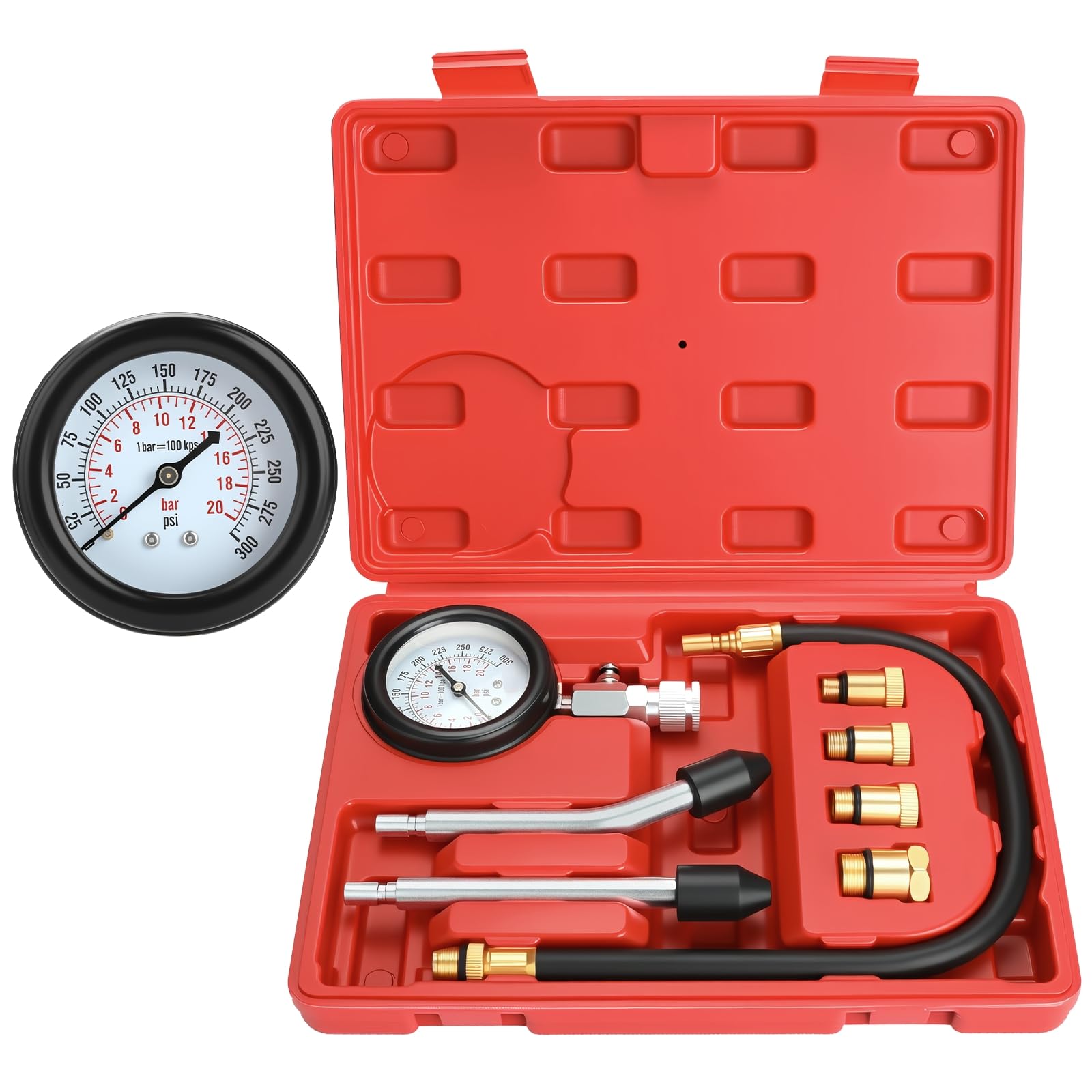 BETOOLL HW0130 8pcs Petrol Engine Cylinder Compression Tester Kit Automotive Too