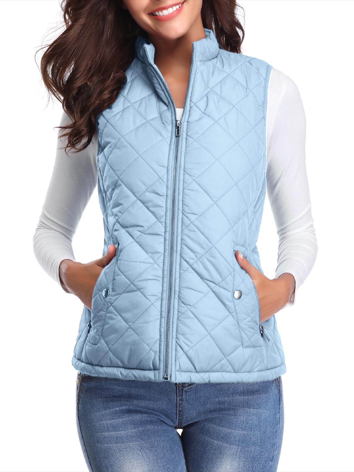 fuinloth Women's Sleeveless Vest Spring Autumn Winter Waistcoat