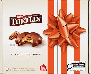 TURTLES Gift Box, Caramel, Pecans & Chocolate, 600 g | Prepared In Canada, Gluten-Free