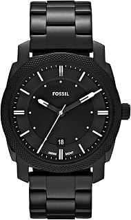 Fossil Machine Men's Quartz Watch with Stainless Steel Bracelet or Leather Strap