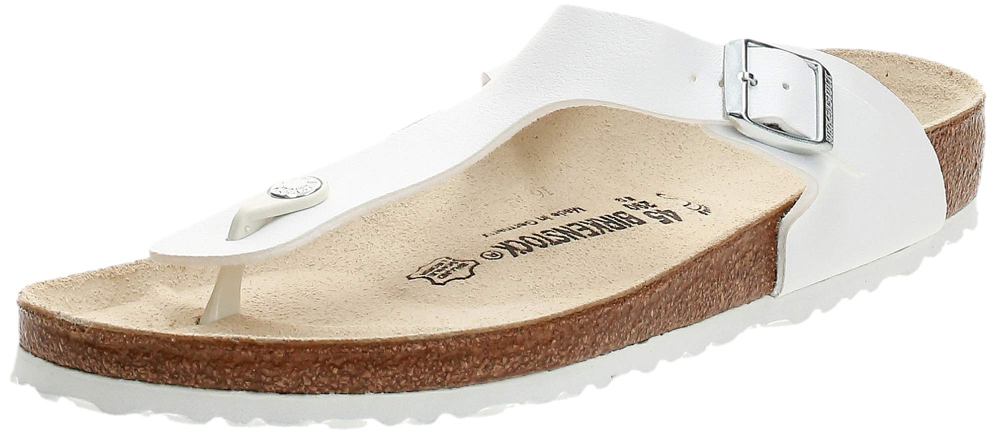 Birkenstock Women's Gizeh Thong Sandal, White, 38 M EU/7-7.5 B(M) US