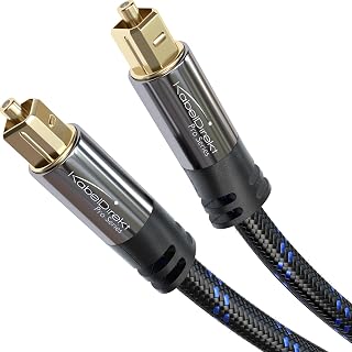KabelDirekt – Optical Audio Cable – 33ft, Braided – Soundbar