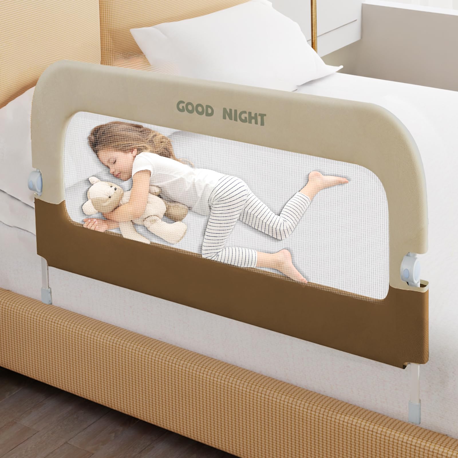 Deeteck Bed Rail for Toddlers, 31 Inch Toddler Bed Rails, Bed Rail for Baby | Ad