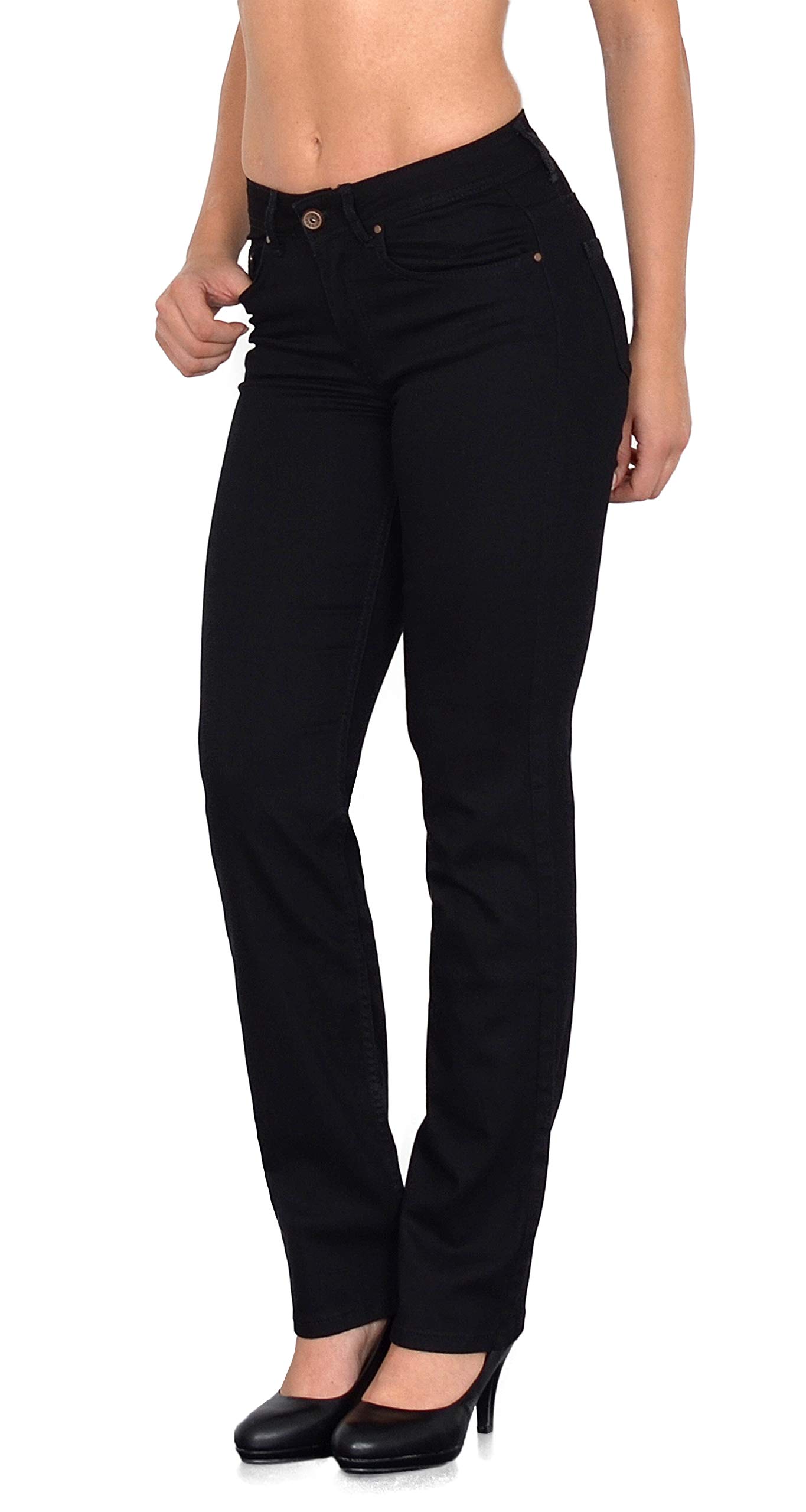 ESRA Straight Jeans Women's Stretch Trousers Women's Jeans High Waist - Premium 
