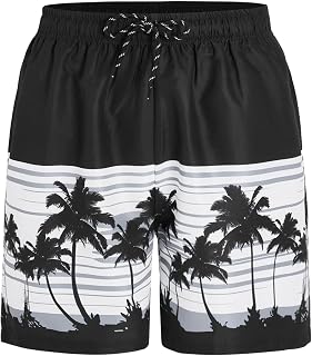 Herren-Badehose mit tropischem Kordelzug an der Taille, Sommer, Strand-Shorts