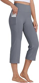 Willit Women High Waist Yoga Leggings Straight Leg Athletic Workout Leggings 21"