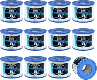 POOLPURE Filter VI, Spa for Pool, Filter Cartridges VI, WhirlpoolMiami Monaco, PoolFilter Replaces Original Cartridge, Spa Accessories, Coleman SaluSpa 90352E (Pack of 12)
