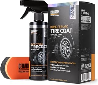 CERAKOTE® Rapid Ceramic Tire Coat, 10 oz | Lasts up to 10X longer than traditional tire dressings with a natural satin and a no-sling ceramic finish. Car, truck, &amp; SUV