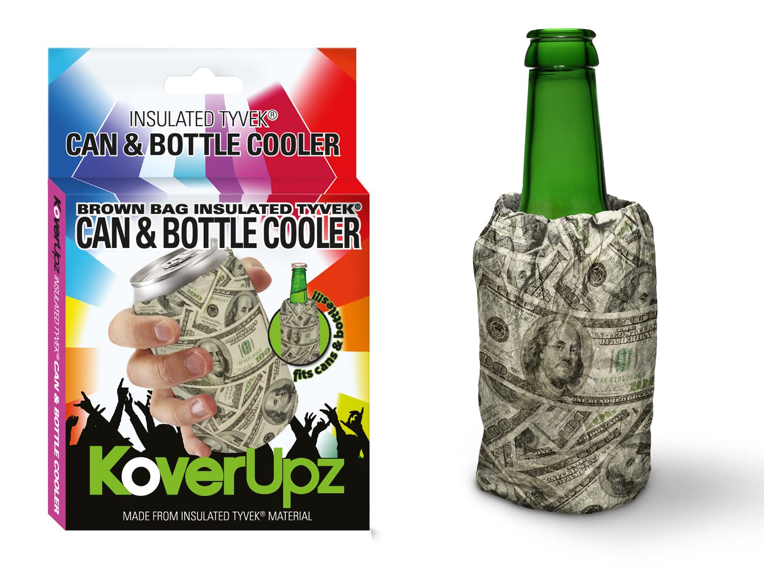 INSULATED CAN & BOTTLE COOLER SLEEVE SOFT REUSABLE COLLAPSIBLE COOLIE FOR PARTIE