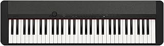 Casio Casiotone CT-S1 61-Key Portable Keyboard - Black | Touch-sensitive, retro design; stereo grand piano + 60 AiX tones; 64-note polyphony; USB-MIDI