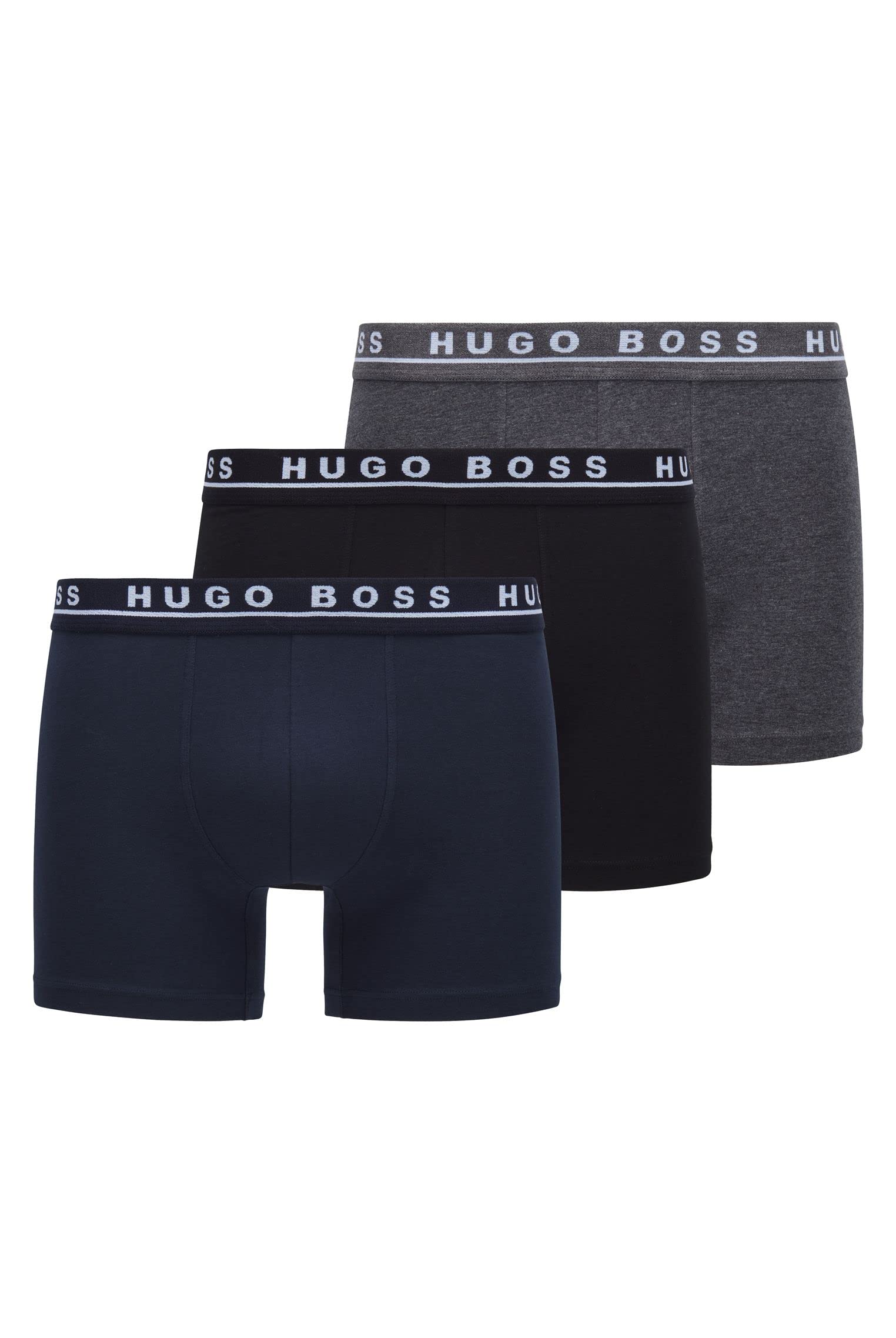BOSS Men's Trunk CO/EL Boxer Briefs (Pack of 3)