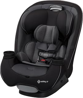 Safety 1st Grow and Go All-in-One Convertible Car Seat - Black Phantom | Rear-Facing 5-40 lb, Forward-Facing 30-65 lb & Belt-Positioning Booster Seat 40-100 lb; QuickFit 3-in-1 Car Seat