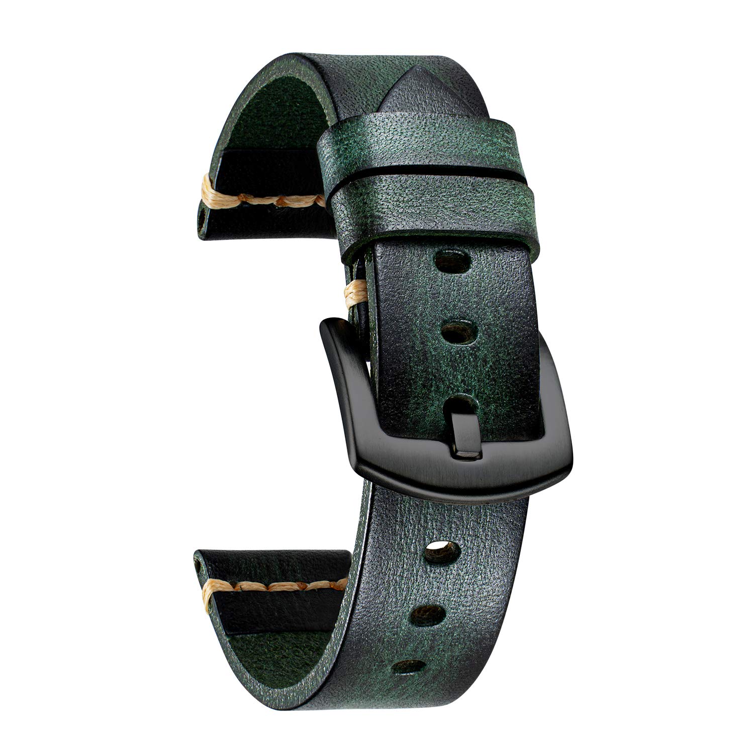 BINLUN Leather Watch Straps Women Men Handmade Vegetable Tanned Leather Watch St