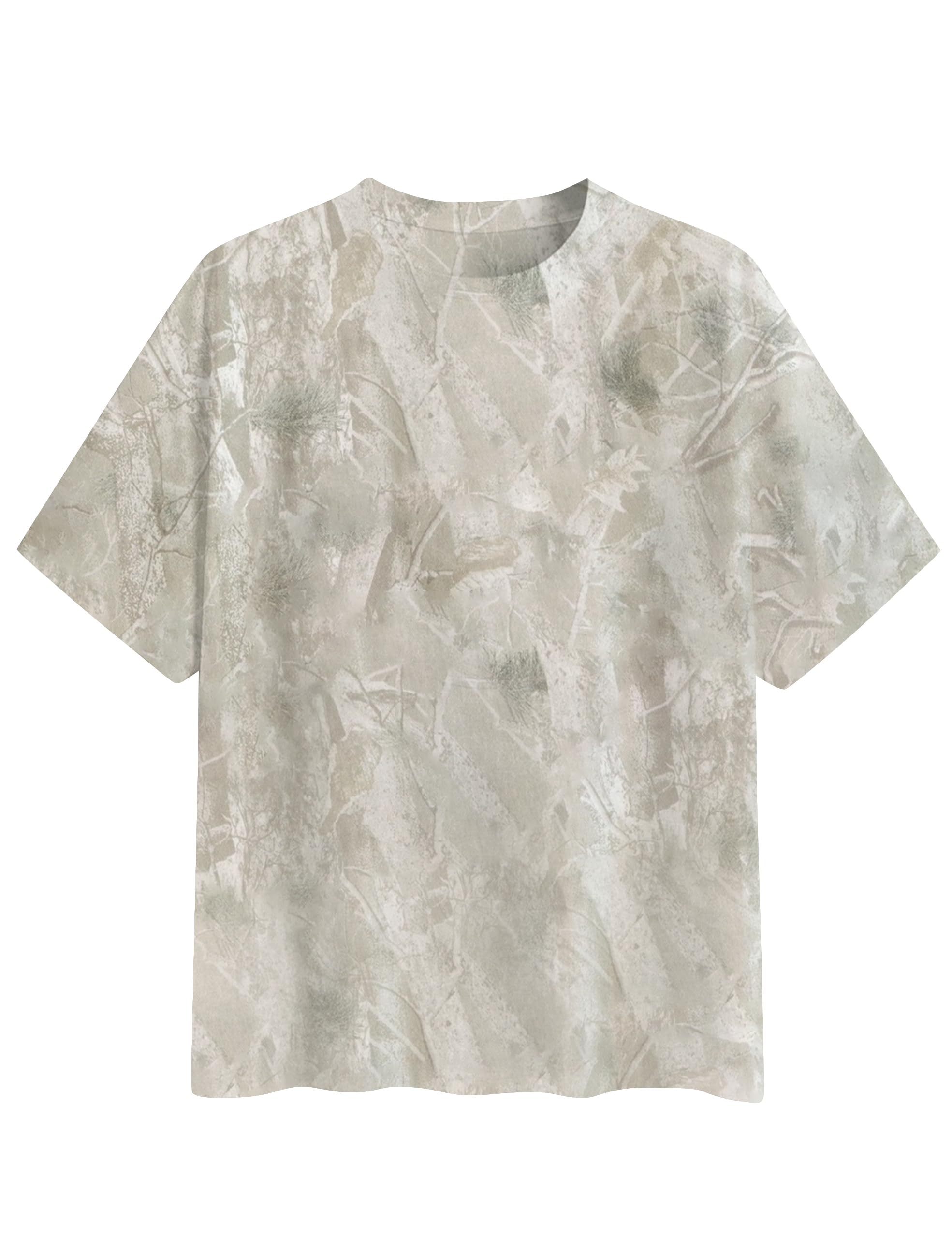 Oversized Camo T Shirts for Women Men Maple Leaf Short Sleeve Camo Tee Shirt Sum