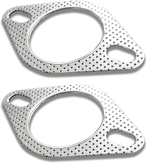 Luminuti 2 Pcs Car Exhaust Gasket,Reinforced High Temperature Gasket Exhaust Flange Gasket Car Accessories,.Exhaust Gasket,Catalytic Converter Gasket,Exhaust Flange Gasket (2.5In)