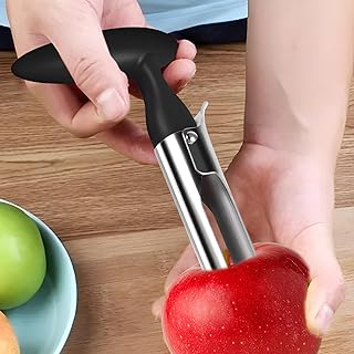 Premium Apple Corer Tool - Ultra sharp, stainless steel, serrated blades for easy emptying - Easy to use and clean, durable puller for baking and more