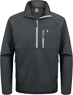 Little Donkey Andy Men's Golf Pullover Windbreaker Quarter Zip Golf Jacket
