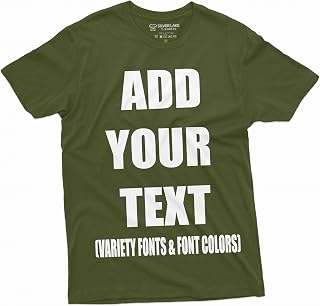 Add Your Text Custom T-Shirt Men's Customizable Tee Personlized Tshirt