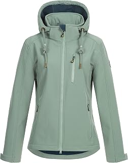 Ankerglut Freude Women's Softshell with Removable Hood Transition Jacket with Windbreaker Lining