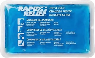 Rapid Relief Gel Ice Pack, Reusable Cold Pain Relief, Medium 5x9 Inch 1 Ct | Injuries, Heat Pack with Gel that Stays Flexible When Frozen, Cold Therapy for Knee, Elbow and Muscle Aches