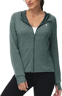 TBMPOY Womens UPF 50+ Sun Protection Hoodie Jackets Light Weight Long Sleeve Shirts Hiking Outdoor Full Zip Tops