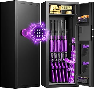 10-15 Gun Safe for Home, Rifle and Pistol Storage with Digital Keypad | 10-15 gun capacity, quick access digital keypad, adjustable shelves for shotguns & ammo, easy assembly home security safe