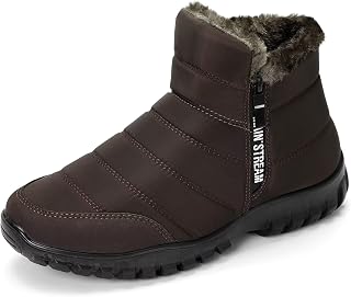 Winter Shoes Men's Warm Lined Snow Boots Short Shaft Non-Slip Men's Boots